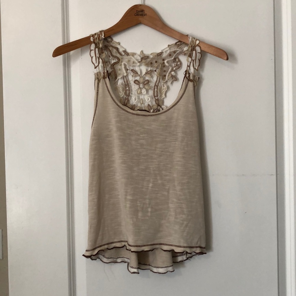 Tank top with lace back